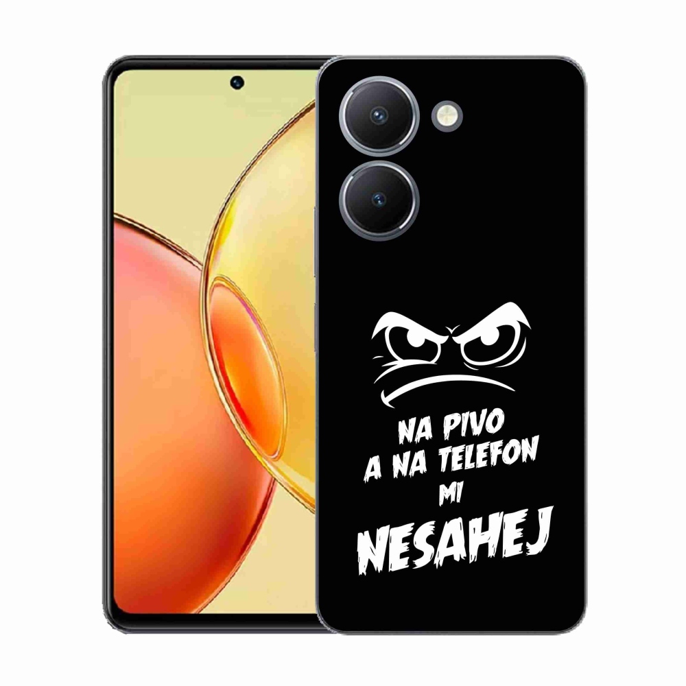 Gelový kryt mmCase na Vivo Y36 - pivní motiv 2 černé pozadí