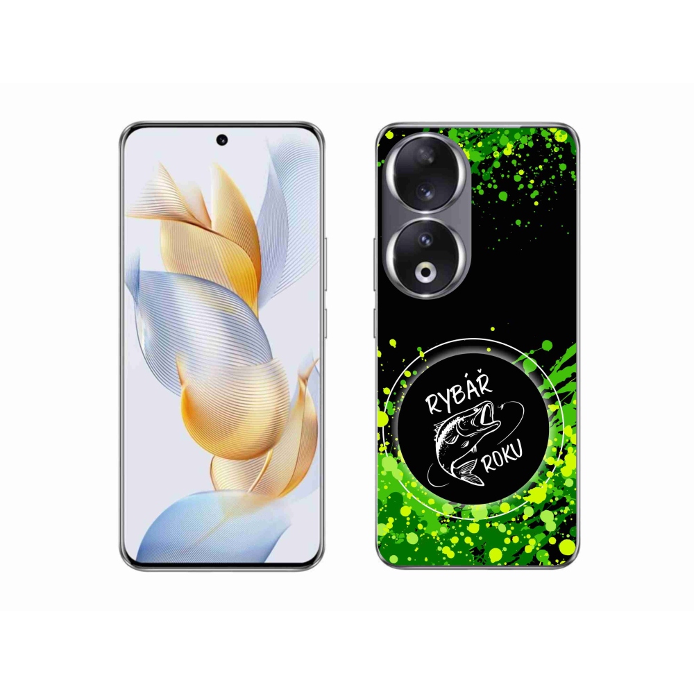 Gelový kryt mmCase na Honor 90 - rybář roku černé pozadí
