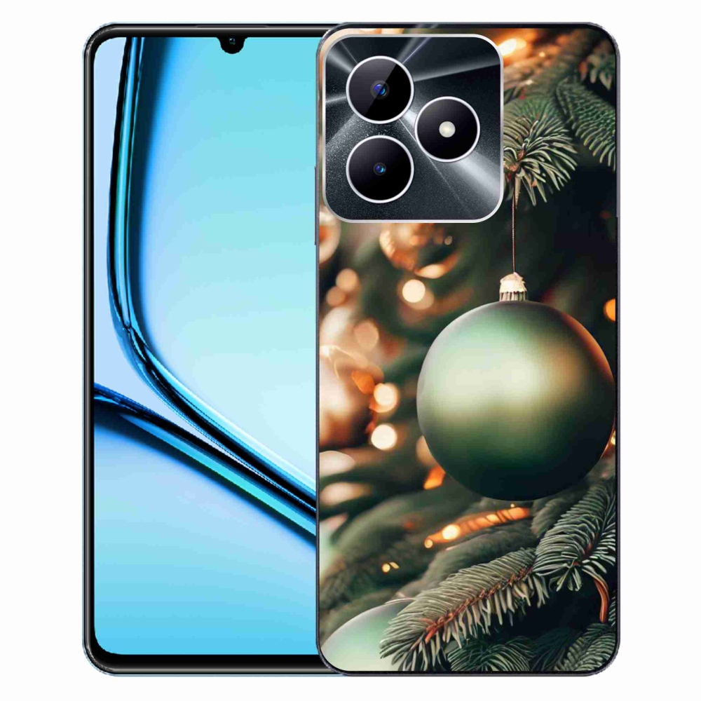 Gelový kryt mmCase na Realme Note 50 - vánoční ozdoby 1