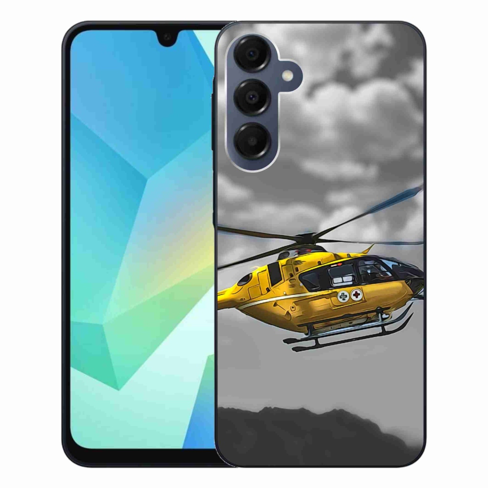 Gelový kryt mmCase na Samsung Galaxy A16 4G/5G - žlutá helikoptéra