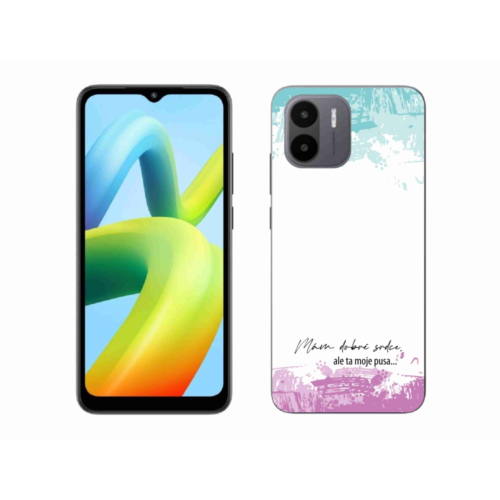 Gelový kryt mmCase na Xiaomi Redmi A1 - vtipný text 3 bílé pozadí