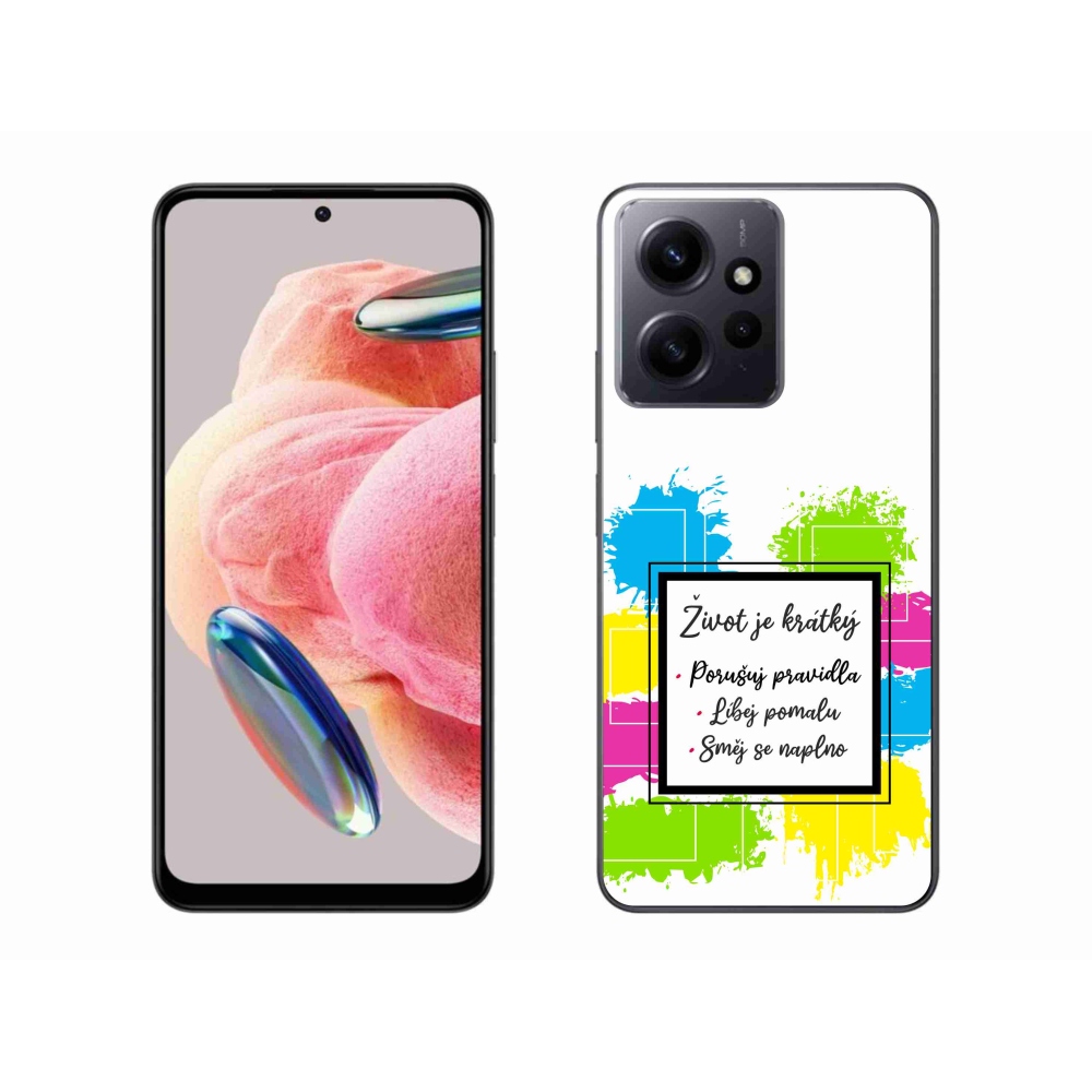 Gelový kryt mmCase na Xiaomi Redmi Note 12 4G - citát 5 bílé pozadí