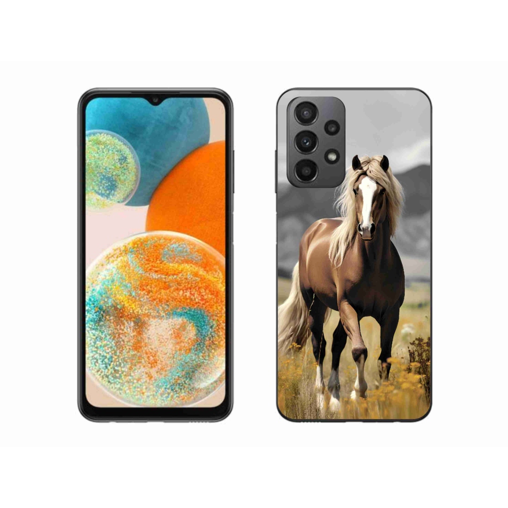 Gelový kryt mmCase na Samsung Galaxy A23 4G/5G - hnědý kůň 1