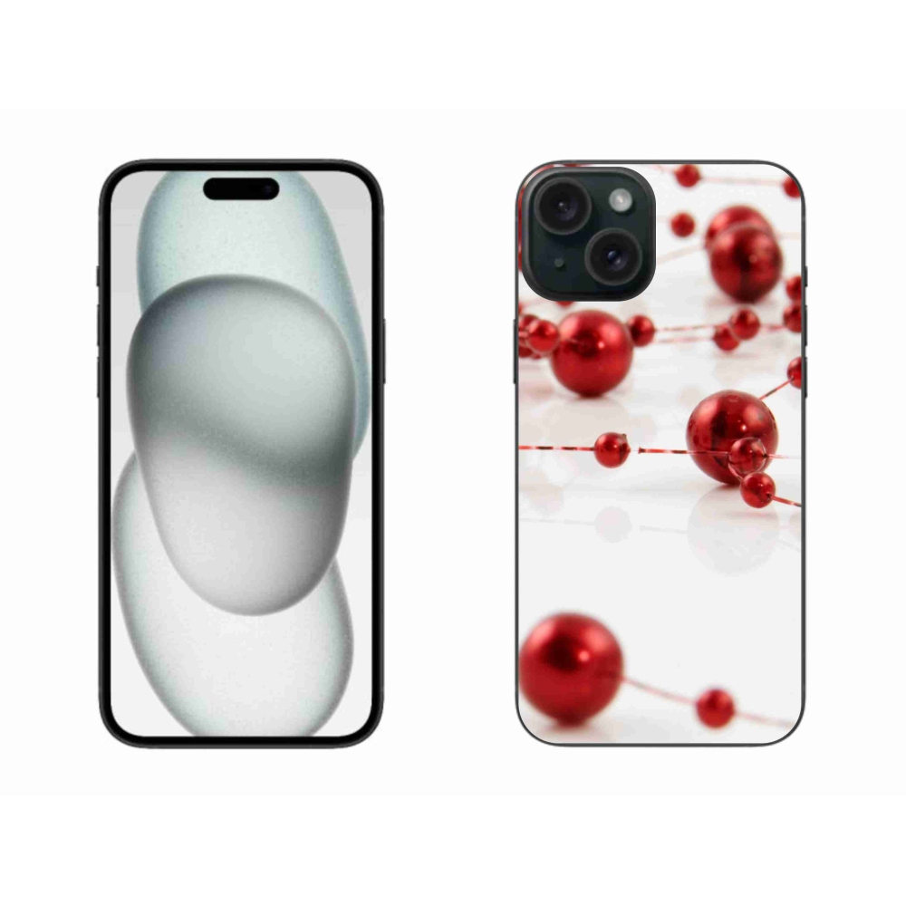 Gelový kryt mmCase na iPhone 15 Plus - vánoční řetěz