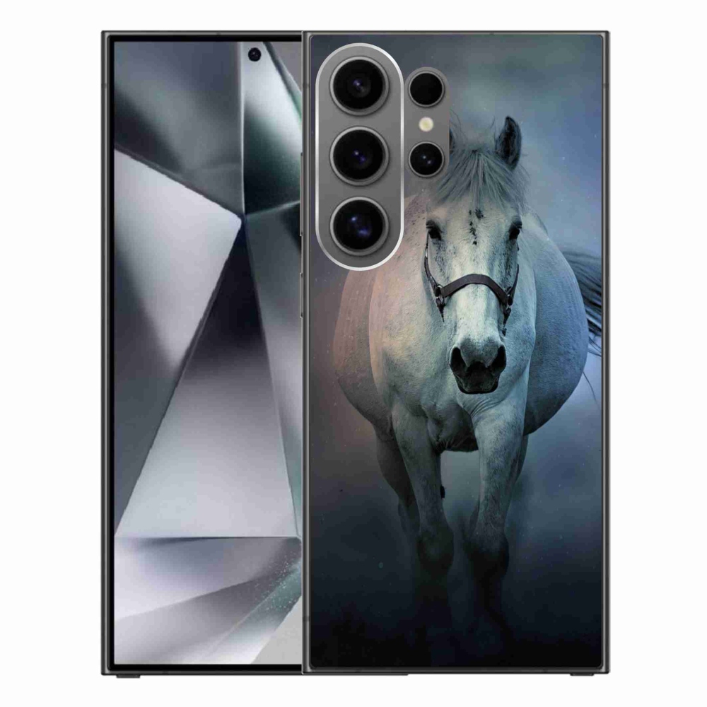 Gelový obal mmCase na Samsung Galaxy S24 Ultra - běžící bílý kůň