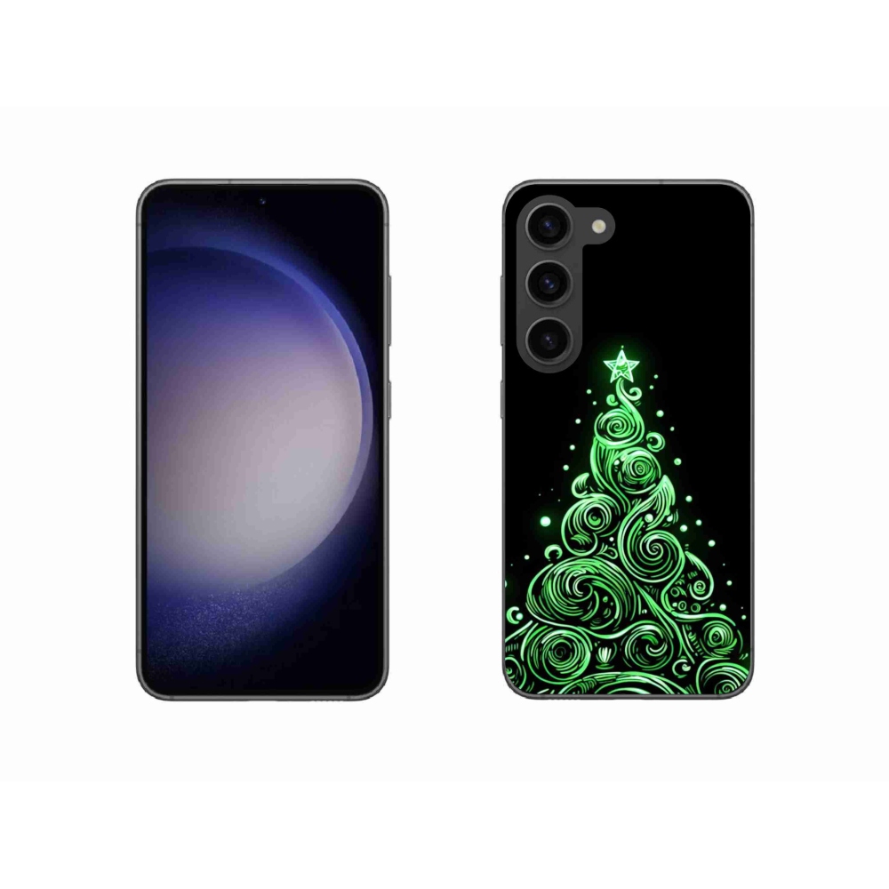 Gelový kryt mmCase na Samsung Galaxy S23 5G - neonový vánoční stromek 3