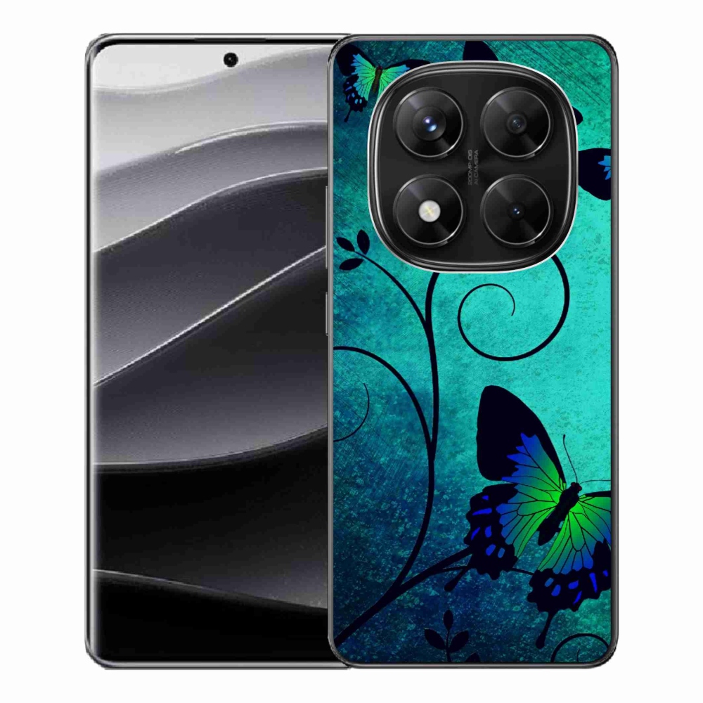 Gelový kryt mmCase na Xiaomi Redmi Note 14 Pro 5G/Poco X7 5G - barevní motýli