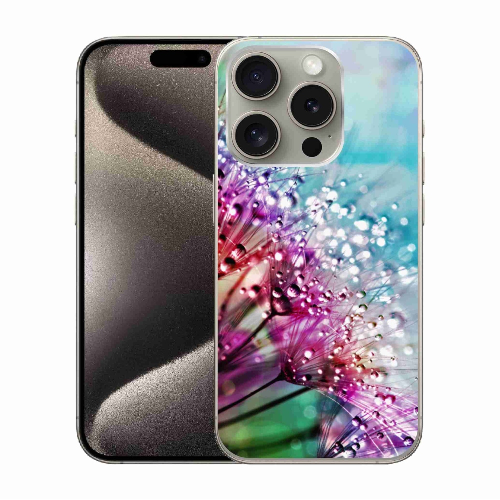 Gelový kryt mmCase na iPhone 15 Pro - barevné květy