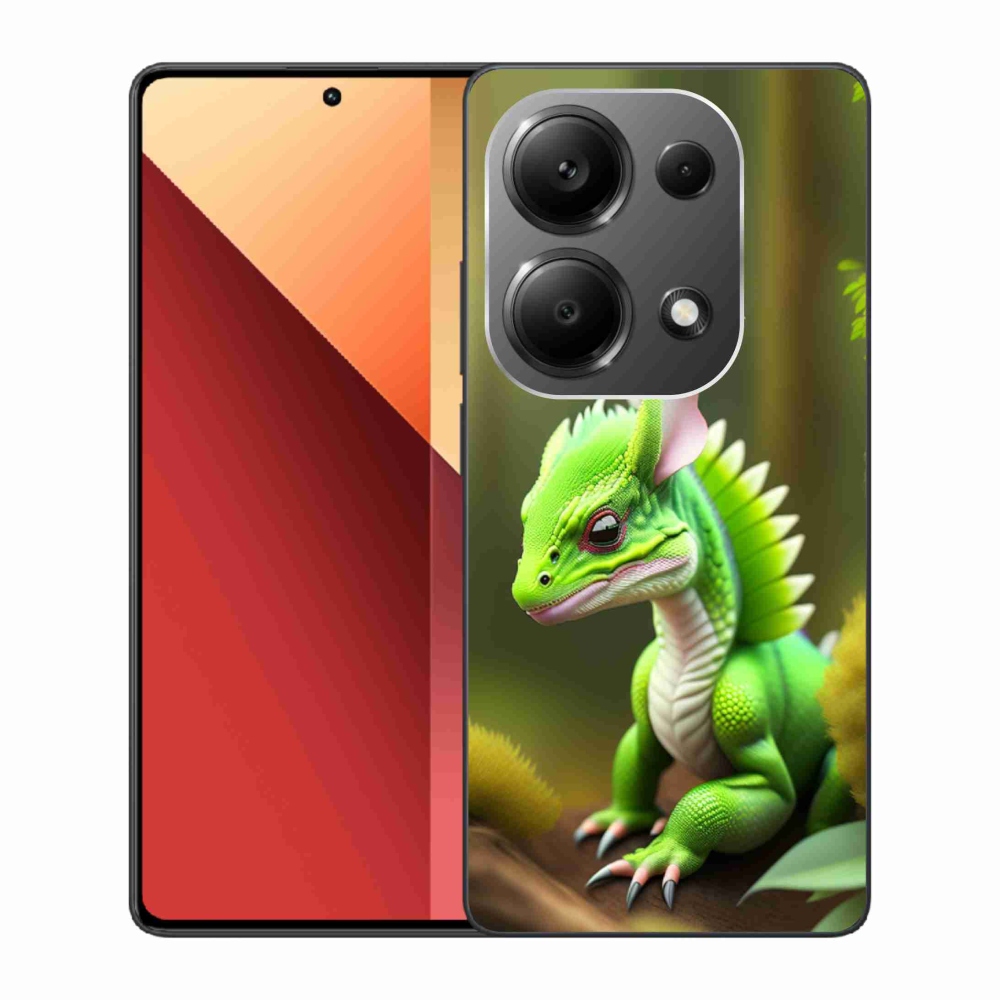 Gelový kryt mmCase na Xiaomi Redmi Note 13 Pro 4G/Poco M6 Pro - zelený dráček