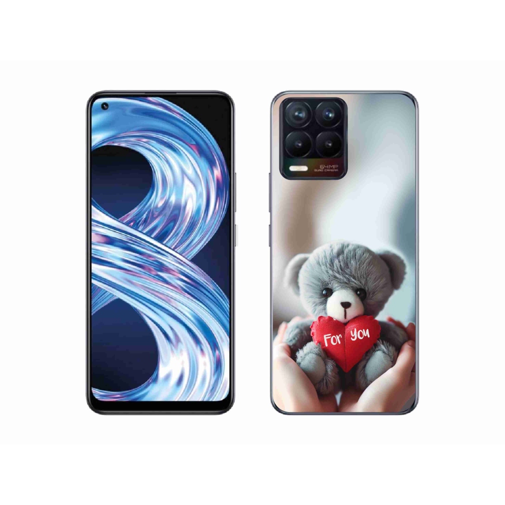 Gelový kryt mmCase na Realme 8 Pro - medvídek pro zamilované