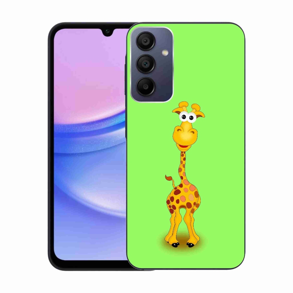 Gelový kryt mmCase na Samsung Galaxy A15 4G/5G - kreslená žirafa