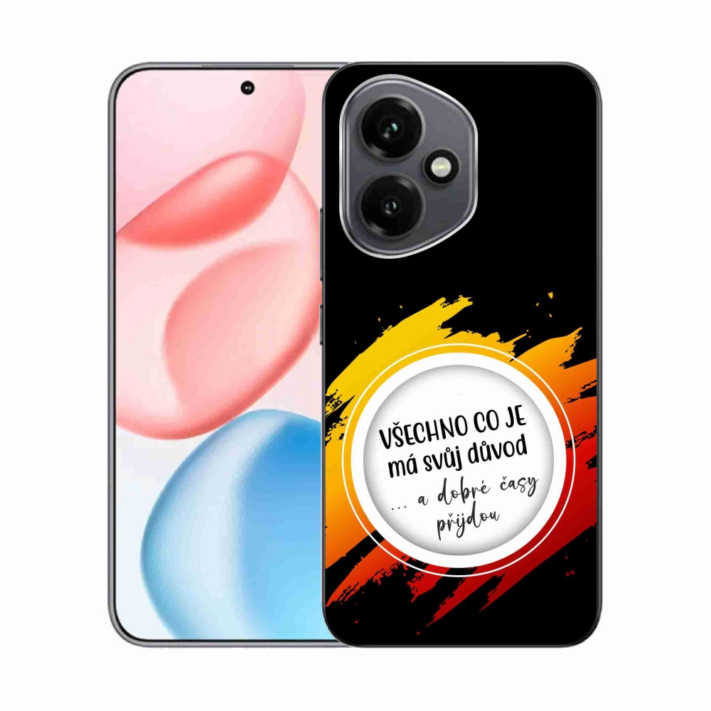 Gelový kryt mmCase na Honor 400 - citát 3 černé pozadí