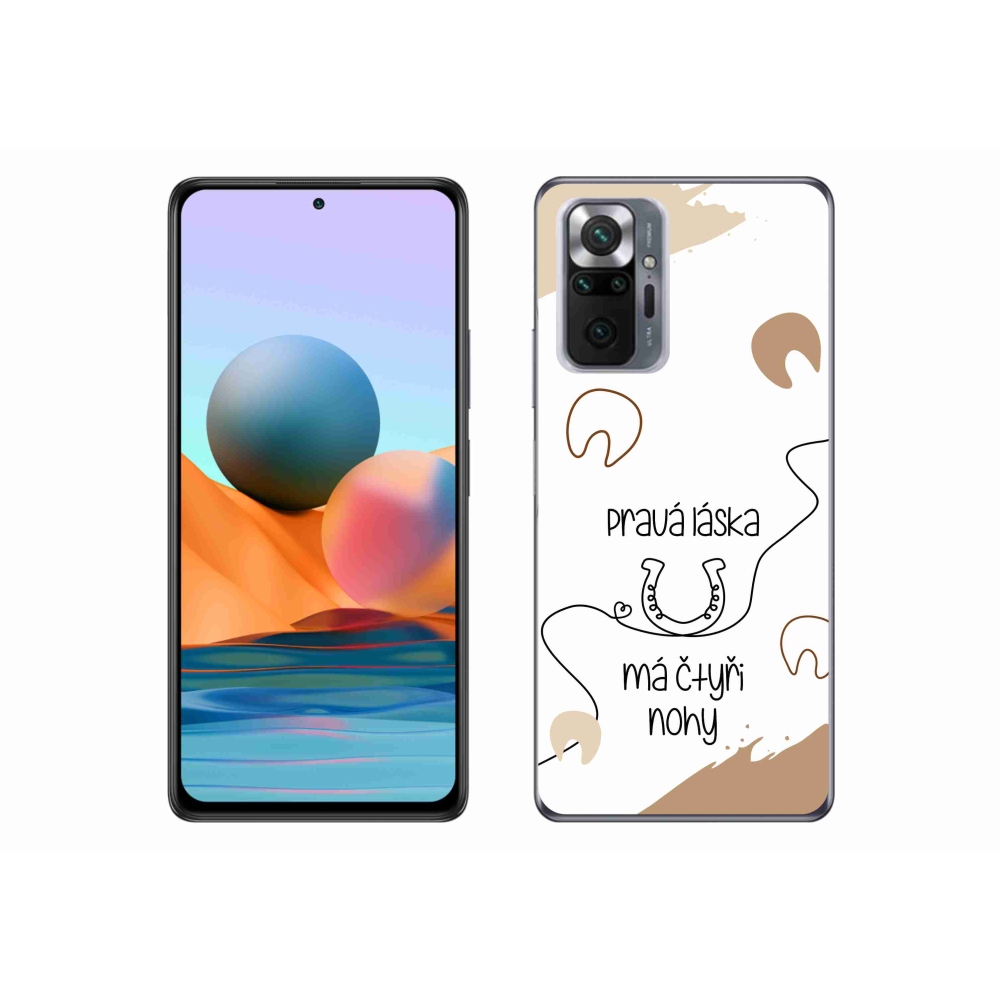 Gelový kryt mmCase na Xiaomi Redmi Note 10 Pro - koňský motiv bílé pozadí
