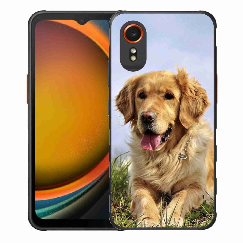 Gelový obal mmCase na Samsung Galaxy Xcover 7 - zlatý retrívr