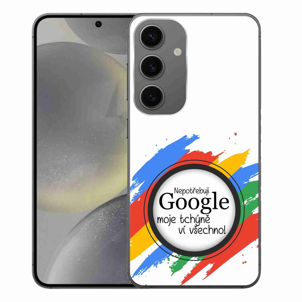 Gelový kryt mmCase na Samsung Galaxy S24+ - tchýně ví všechno bílé pozadí
