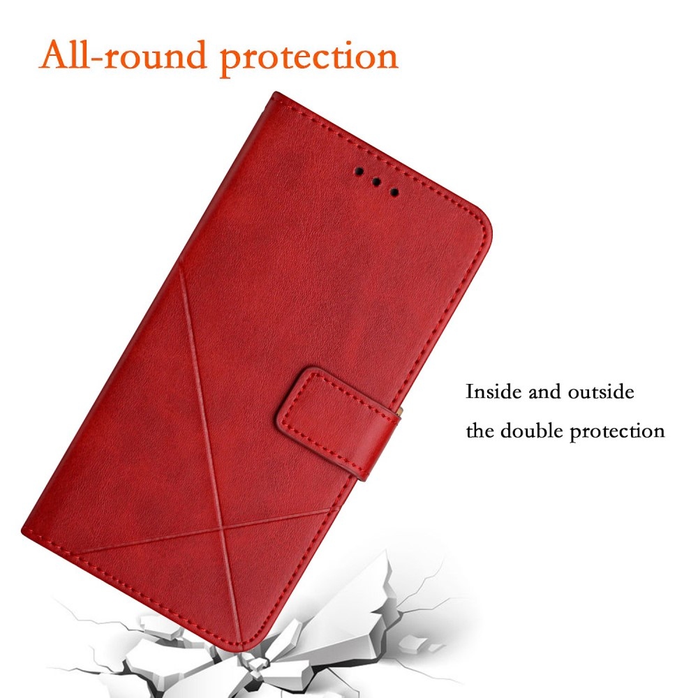 Line knížkové pouzdro na Xiaomi Redmi Note 14 5G - červené