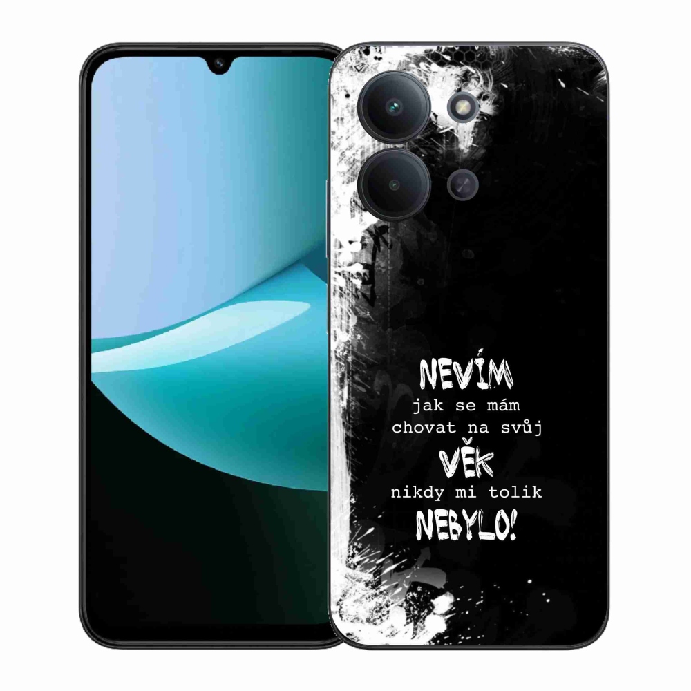 Gelový kryt mmCase na Xiaomi Redmi 15C 4G (171mm)/Poco C85 4G (171mm) - vtipný text 14 černé pozadí