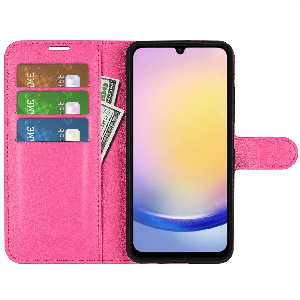 Litchi knížkové pouzdro na Samsung Galaxy A26 5G - rose