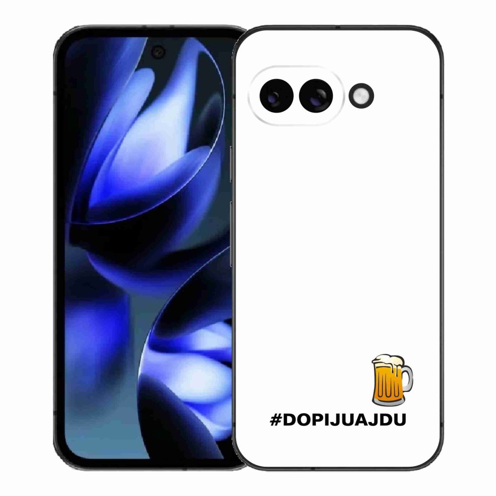 Gelový kryt mmCase na Google Pixel 9a - pivní motiv 1 bílé pozadí