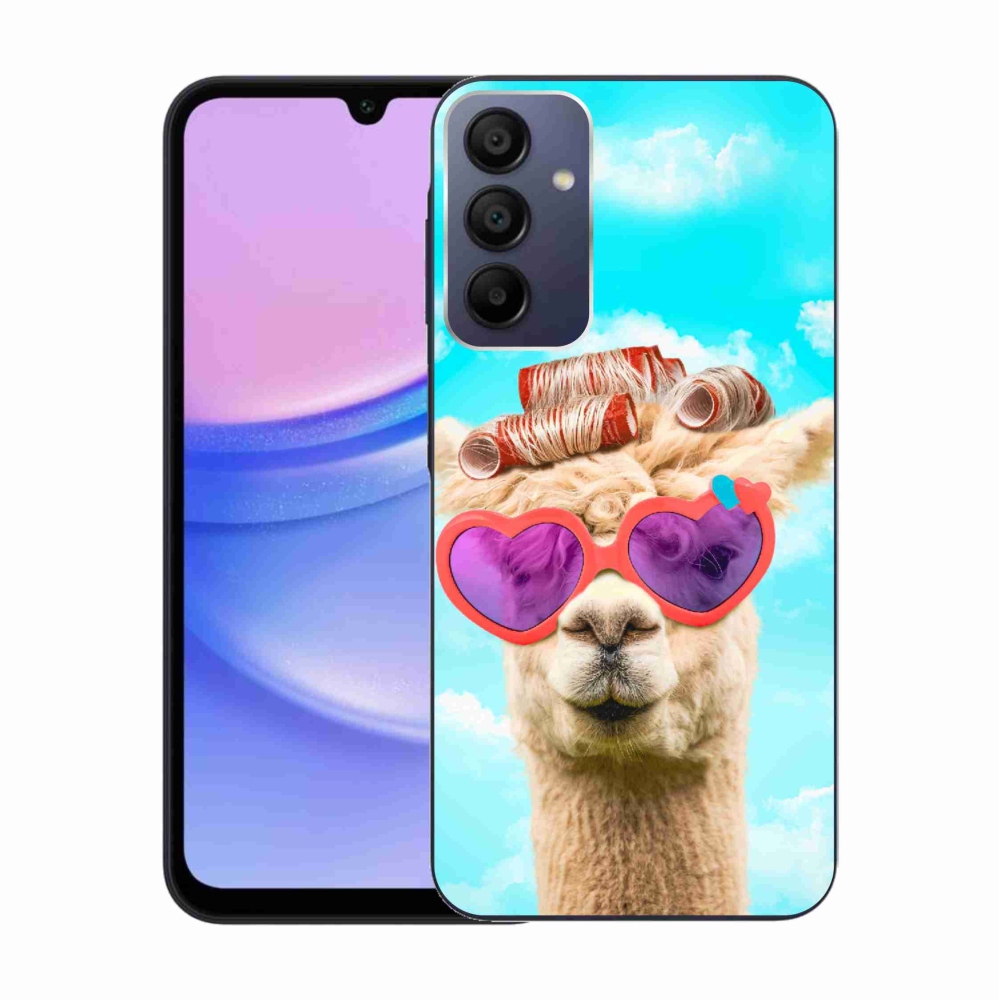 Gelový kryt mmCase na Samsung Galaxy A15 4G/5G - lama s brýlemi