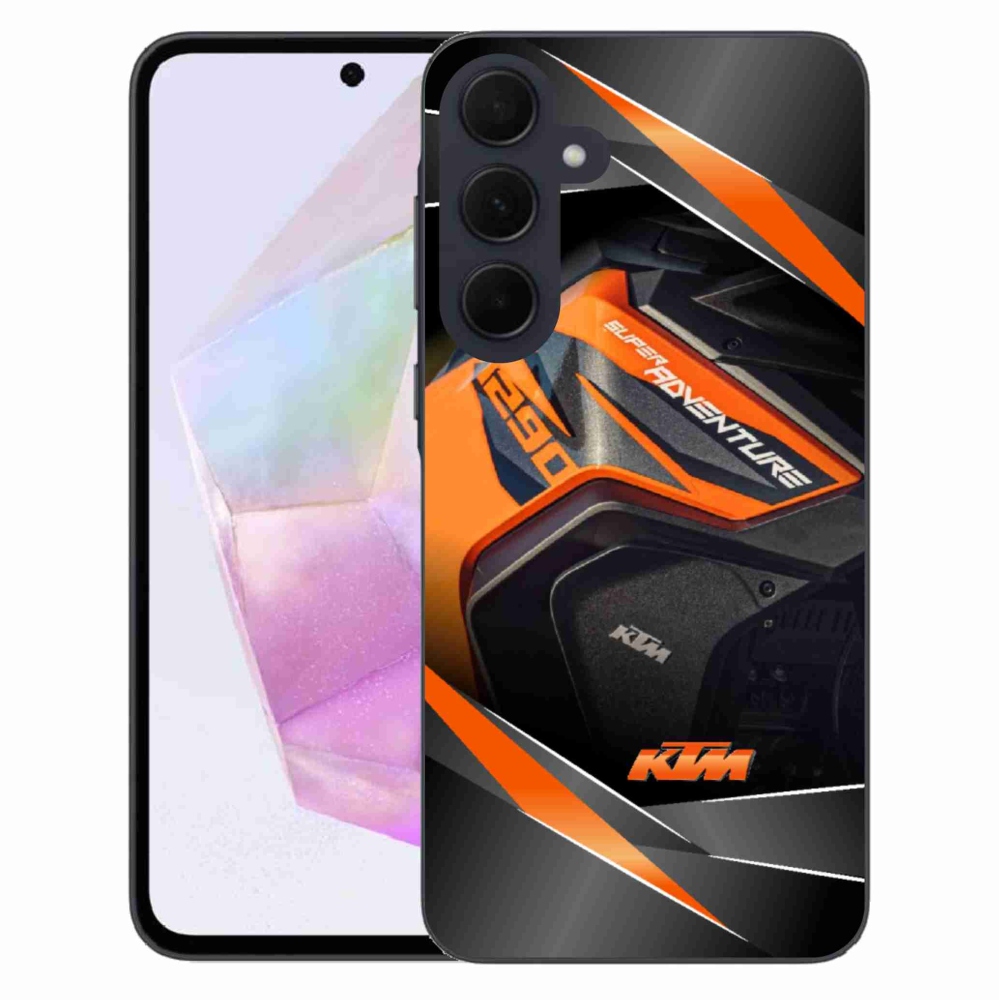 Gelový kryt mmCase na Samsung Galaxy A35 5G - motorka ktm