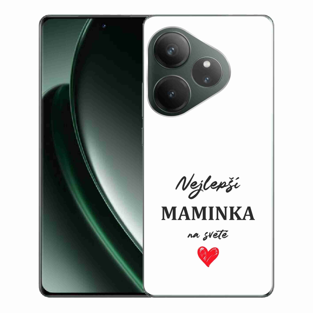 Gelový kryt mmCase na Realme GT 6 5G/GT 6T 5G - nejlepší maminka 1 bílé pozadí