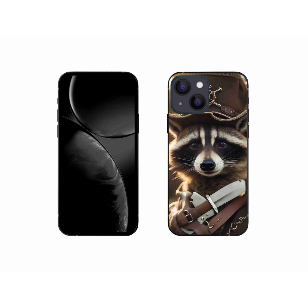 Gelový kryt mmCase na iPhone 13 mini - mýval v uniformě