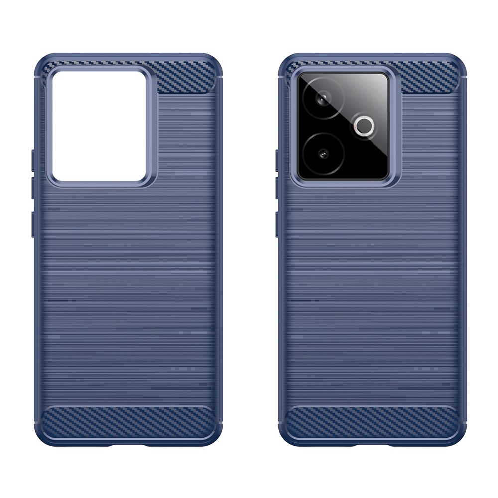 Carbon odolný gelový obal na Realme GT 7 5G/GT 7T 5G - modrý