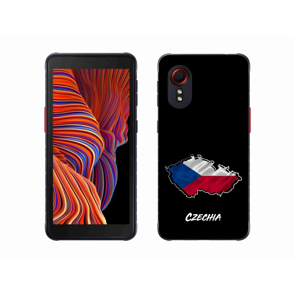 Gelový kryt mmCase na Samsung Galaxy Xcover 5 - Czechia černé pozadí