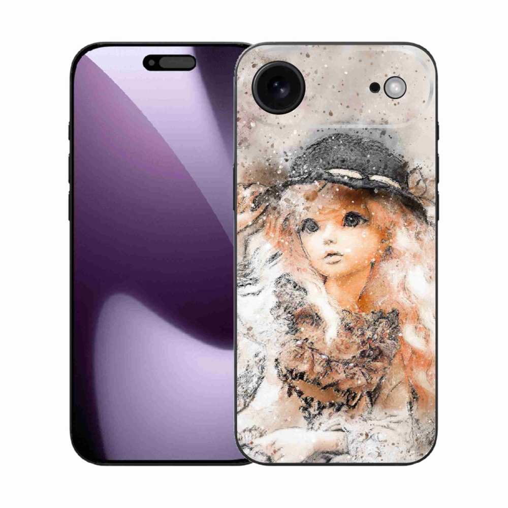 Gelový kryt mmCase na iPhone 17 Air - holčička s kloboukem