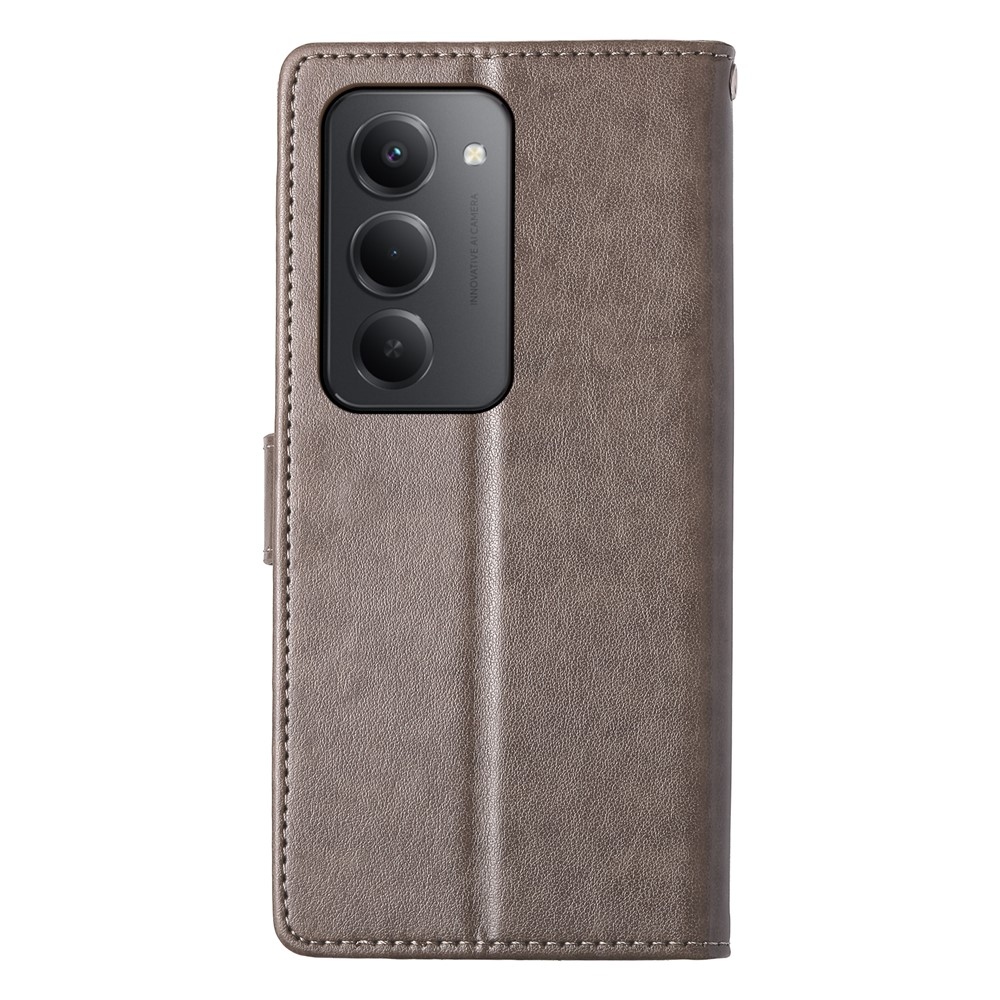 Flowery knížkové pouzdro na Xiaomi Redmi 15 5G (169mm) - šedé