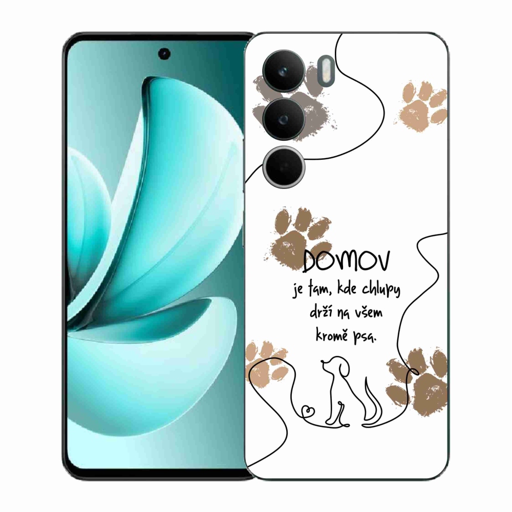 Gelový kryt mmCase na Realme C71 - psí motiv bílé pozadí