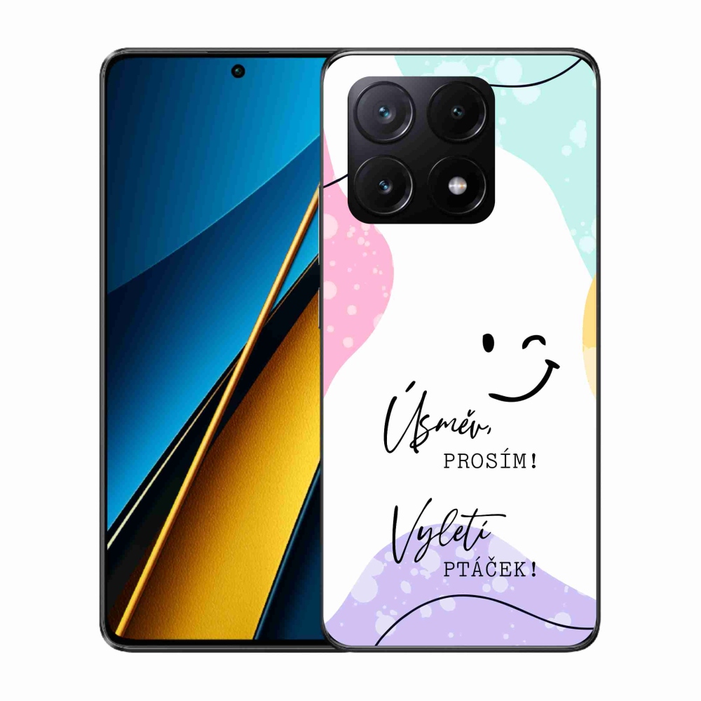 Gelový kryt mmCase na Xiaomi Poco X6 Pro 5G - vtipný text 4 bílé pozadí