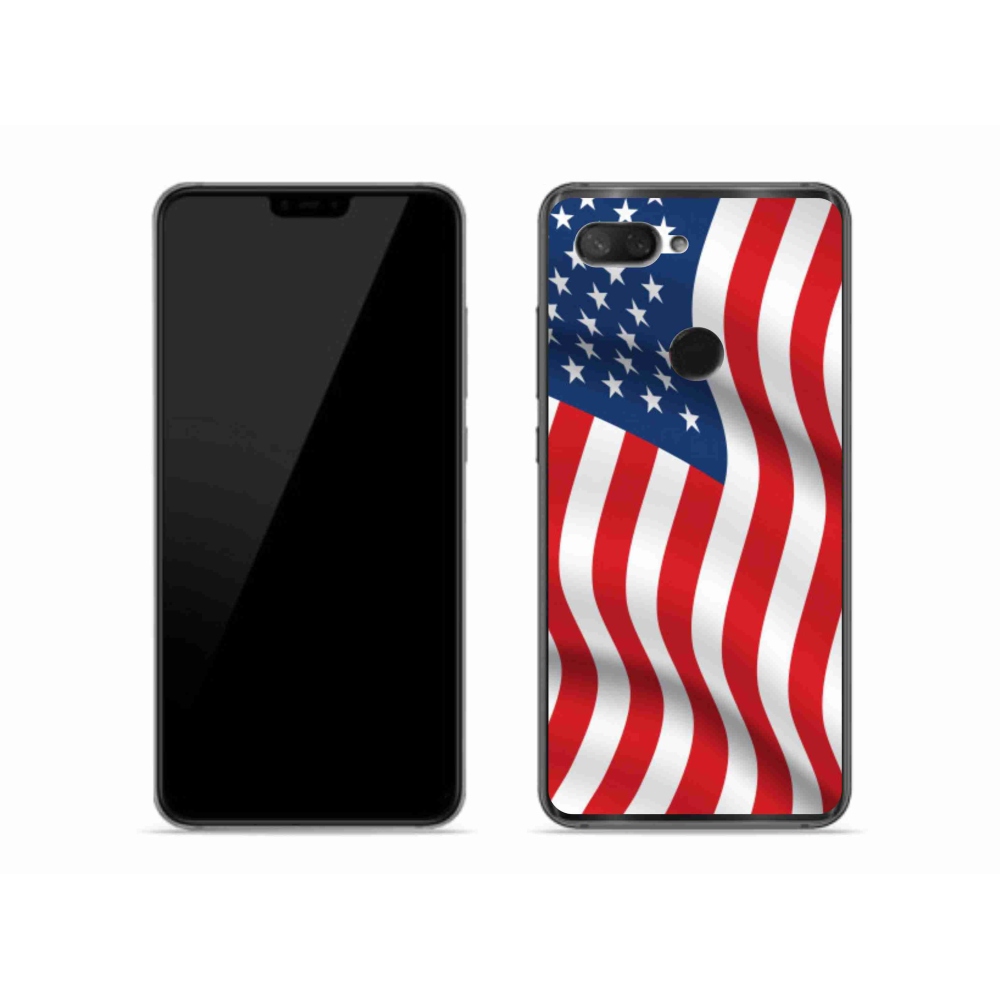 Gelový kryt mmCase na mobil Xiaomi Mi 8 Lite - USA vlajka