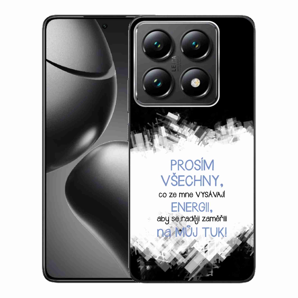 Gelový kryt mmCase na Xiaomi 14T Pro - vtipný text 1 modrý