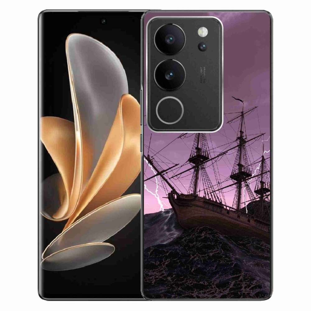 Gelový kryt mmCase na Vivo V29 5G - loď v bouři