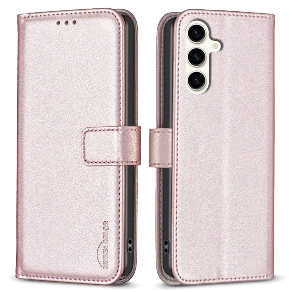 BNF knížkové pouzdro na Samsung Galaxy S23 FE - růžovozlaté