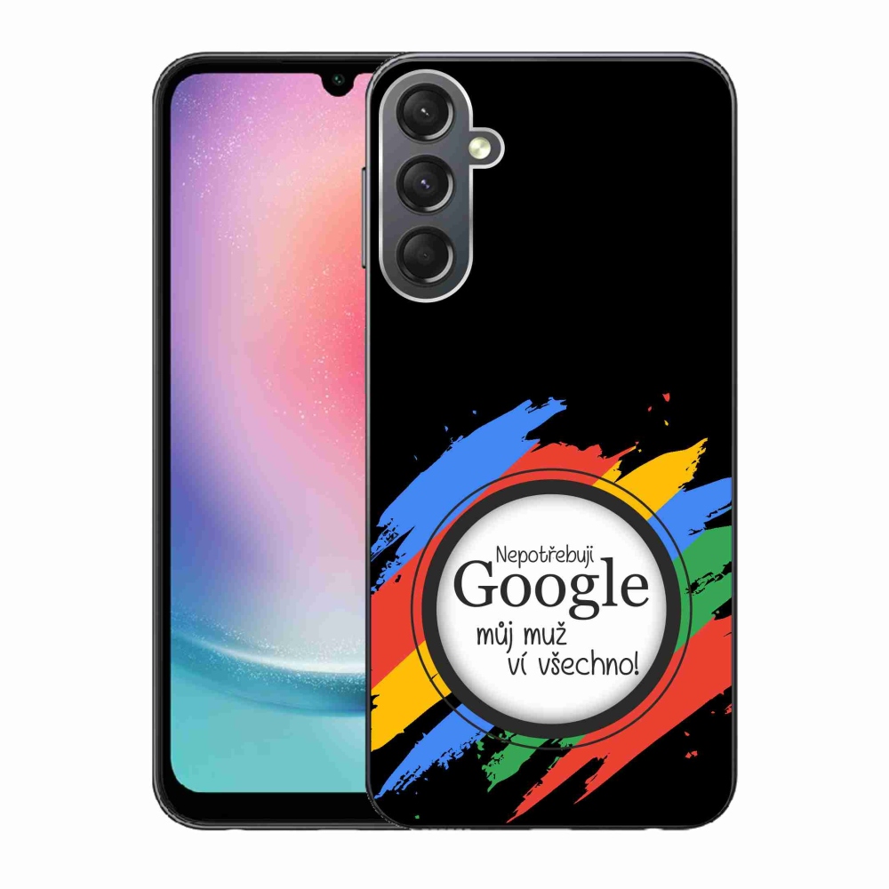 Gelový kryt mmCase na Samsung Galaxy A24 - muž ví všechno černé pozadí