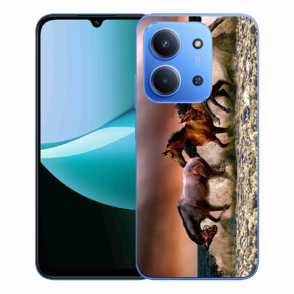 Gelový kryt mmCase na Xiaomi Redmi 15C 4G/5G (173mm) - koně 1