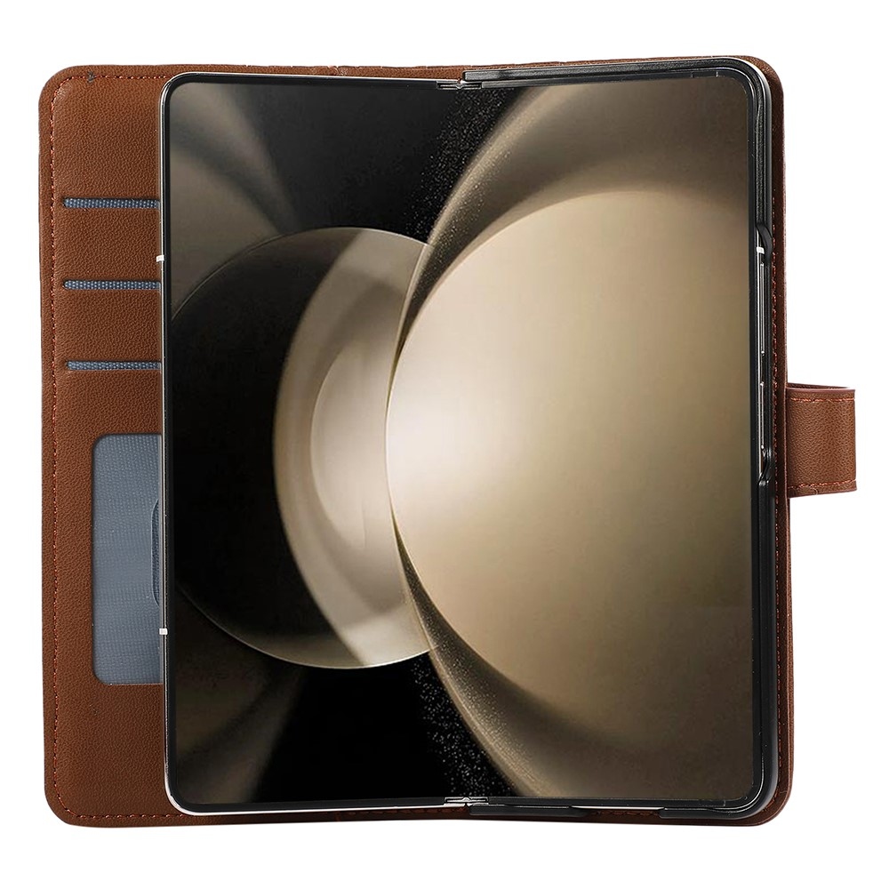 Gridy knížkové pouzdro na Samsung Galaxy Z Fold7 5G - hnědé