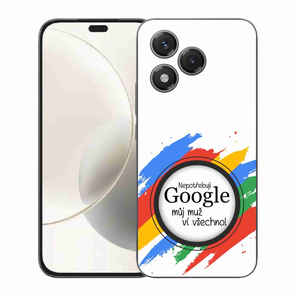 Gelový kryt mmCase na Honor 400 Lite - muž ví všechno bílé pozadí