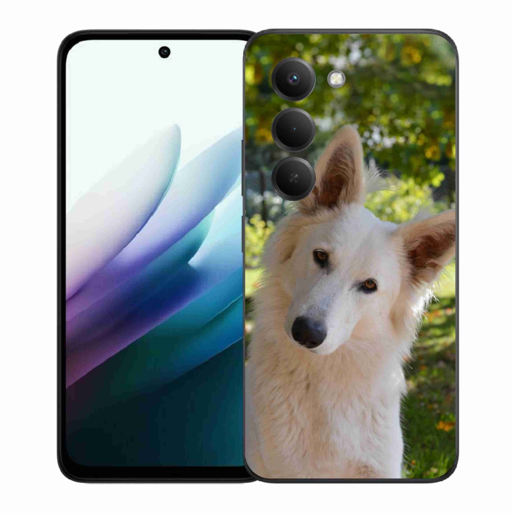 Gelový kryt mmCase na Xiaomi Redmi 15 4G/5G (171mm) - bílý švýcarský ovčák 1