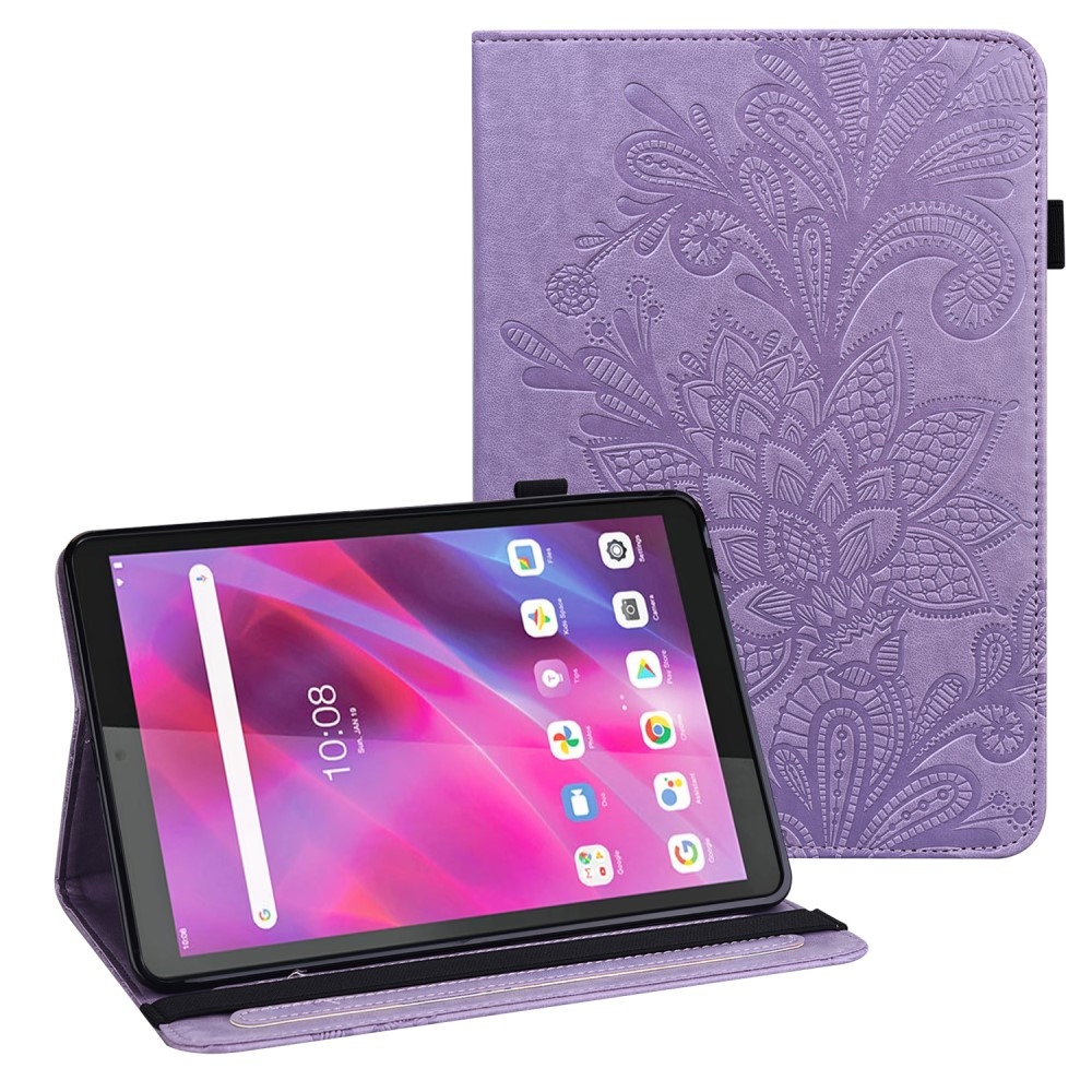 Flower zavírací pouzdro na Lenovo Tab M8 4. Gen (2024) - fialové