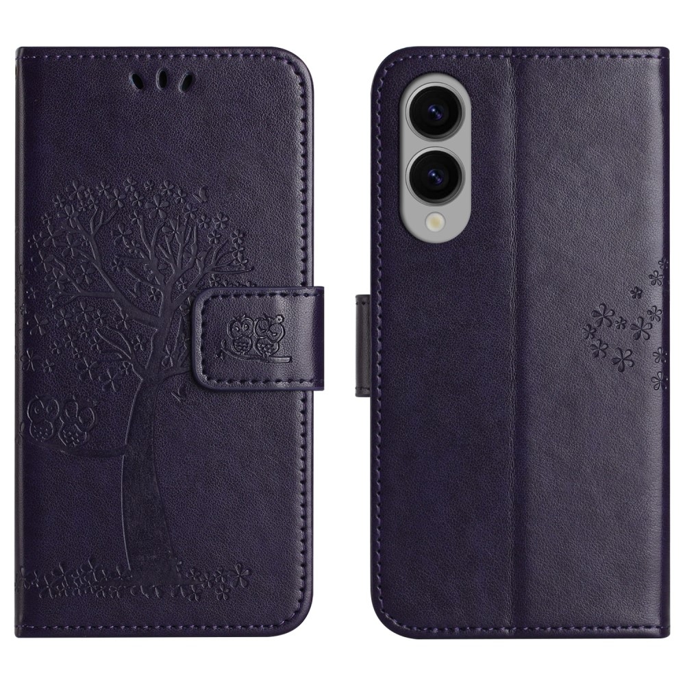 Tree knížkové pouzdro na Samsung Galaxy S25 Edge - tmavěfialové