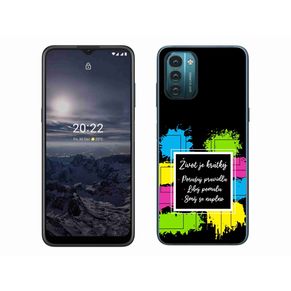 Gelový kryt mmCase na Nokia G11/G21 - citát 5 černé pozadí