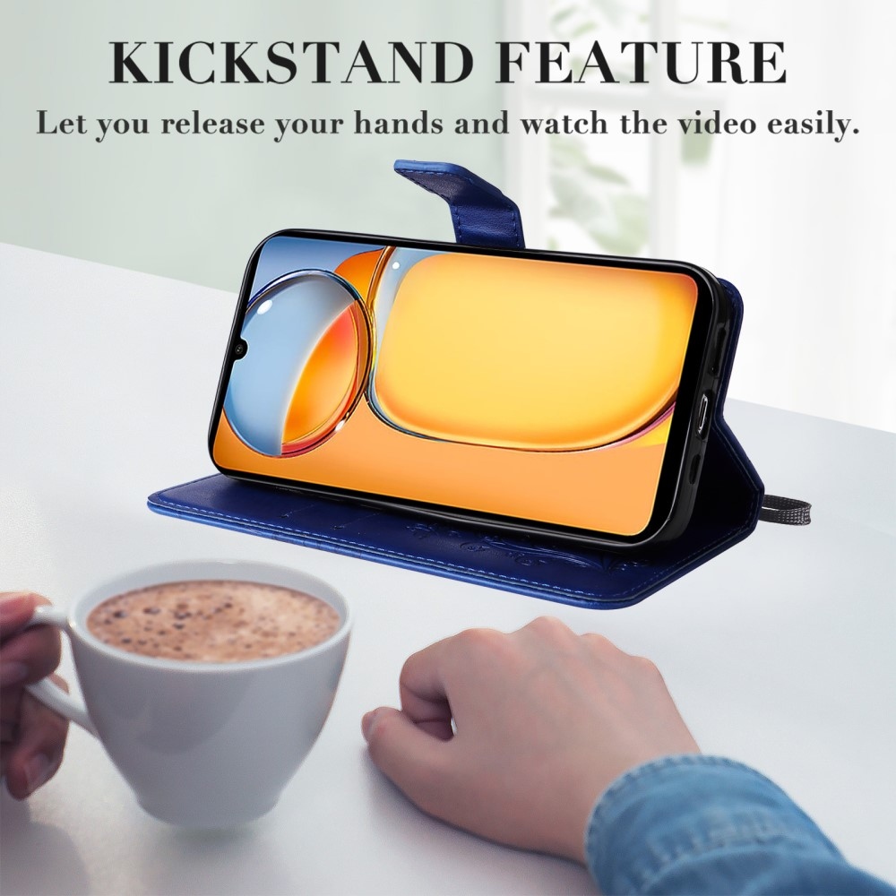 Big Butterfly knížkové pouzdro na Xiaomi Poco C65/Redmi 13C - modré