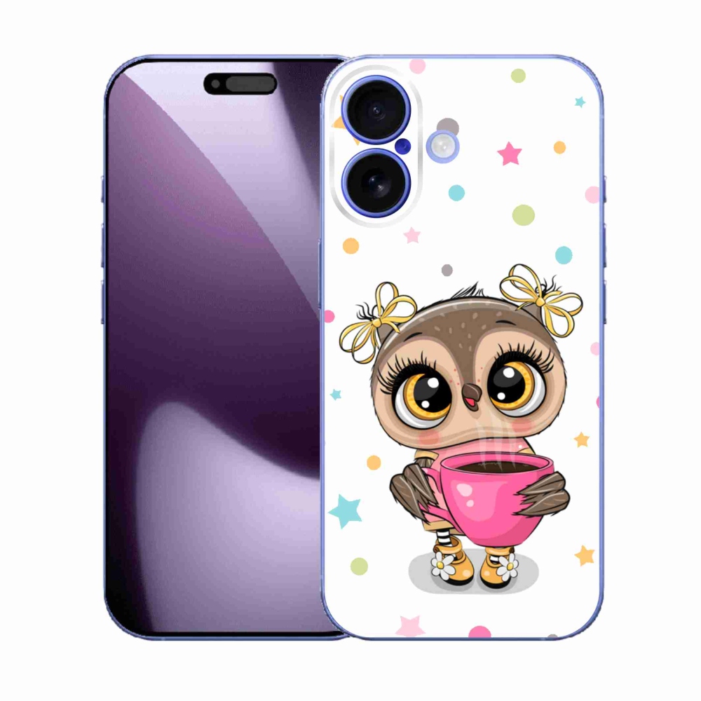 Gelový kryt mmCase na iPhone 17 - kreslená sovička