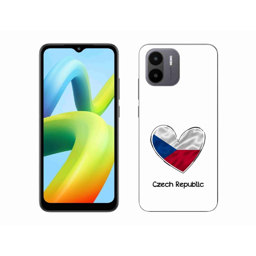 Gelový kryt mmCase na Xiaomi Redmi A1 - vlajka srdce bílé pozadí