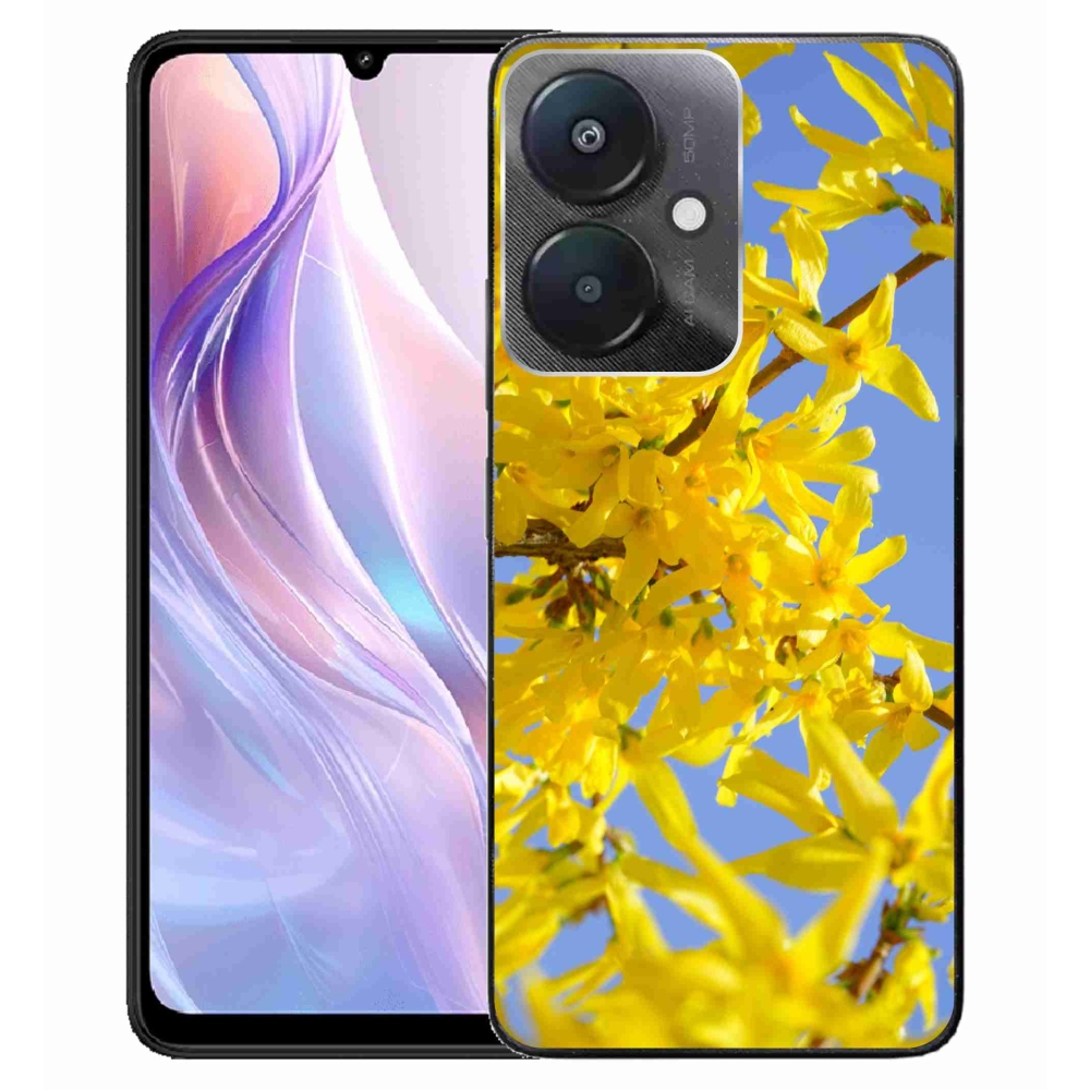 Gelový kryt mmCase na Xiaomi Redmi 13C 5G - žluté květy