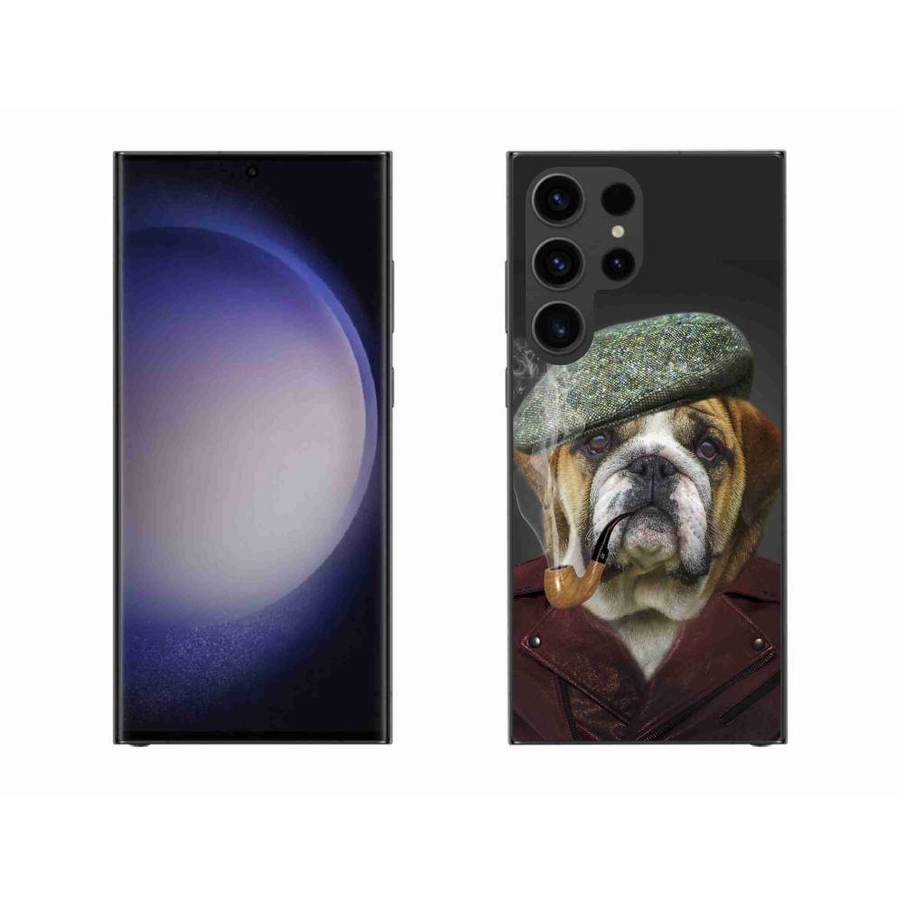Gelový kryt mmCase na Samsung Galaxy S23 Ultra 5G - pes s fajfkou